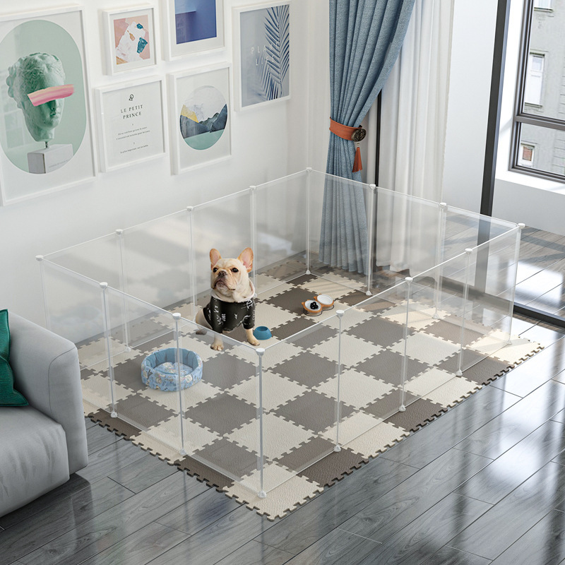 Dog Fence Pet Indoor with Toilet Dog and Cat Cage Isolation Door Fence Free Combination Small and Medium Dog Fence
