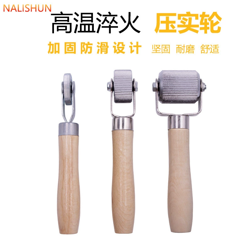 Ремонт автомобильных шин уплотнительный ролик инструмент для ремонта шин давление колеса деревянная ручка твердое колесо давление шины резина ремонт газовый артефакт