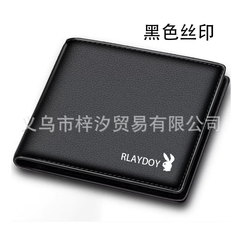 公子 Short wallet, polyurethane thin card holder for leisure, genuine leather