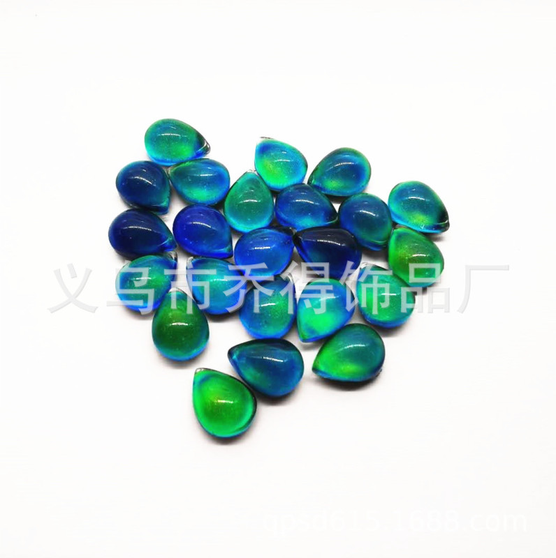 New 6*8 Water Drop-Shaped Temperature-Sensitive Color-Changing Nail Art Rhinestones, Necklace, Bracelet, Ring, Temperature-Changing Stone Jewelry Accessories, DIY Jewelry