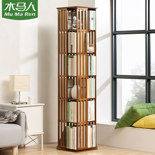 Trojan rotating bookshelf floor-standing children's locker simple baby picture book storage simple home student multi-layer