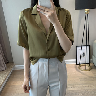 Spot Heavy Mulberry Silk Silk Early Spring Shirt Women's New Style Young Sense Cold Wind Early Spring Shirt Women's Summer