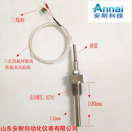 PT100/热电阻WZP-200水电站热电阻铁氟龙耐高温耐油温度传感器