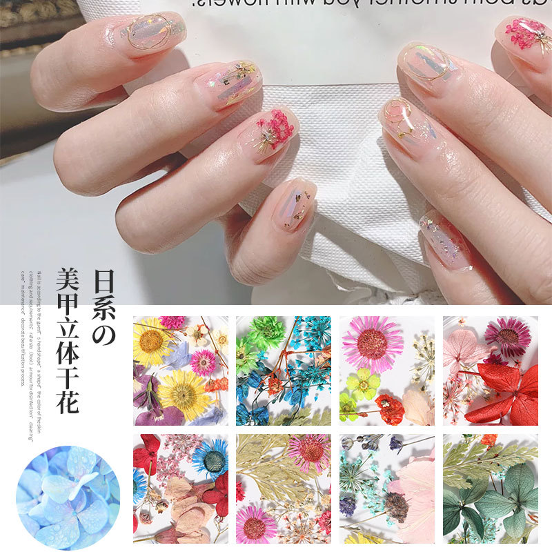 Japanese organic mixed nail stickers for manicure