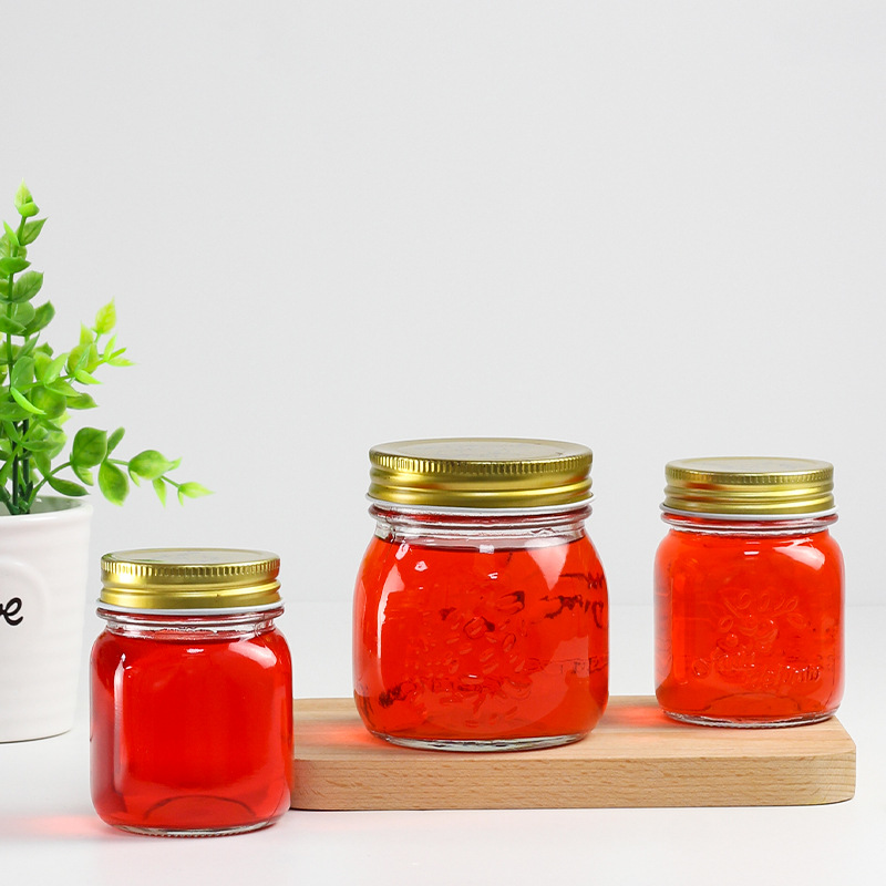 燕窝分装玻璃瓶家用便携酸奶杯带盖果酱花茶包装瓶密封蜂蜜瓶小号