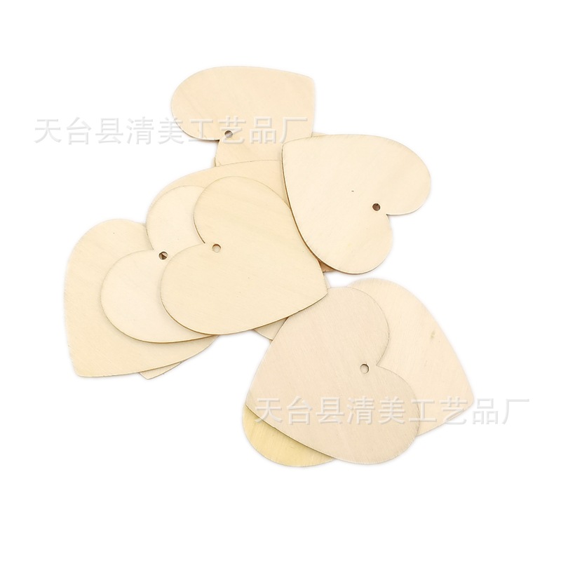 65*60mm con agujero melocotón corazón madera botón pieza a través de la cuerda agujero placa delgada melocotón corazón decoración 50 unidades un paquete
