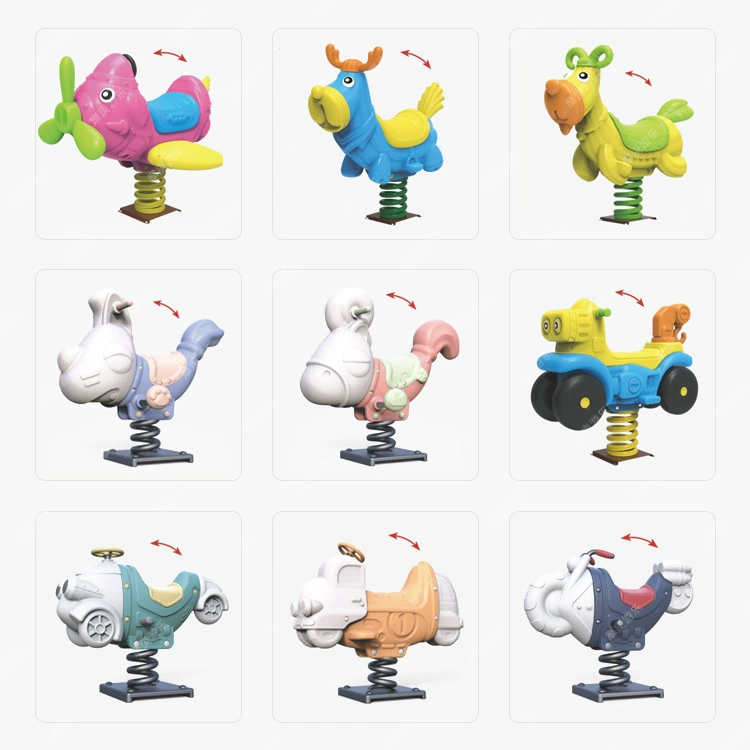 Весенняя лошадка-качалка детская лошадка Trojan Community Детский Сад Открытый рокер-качалка двойные качели