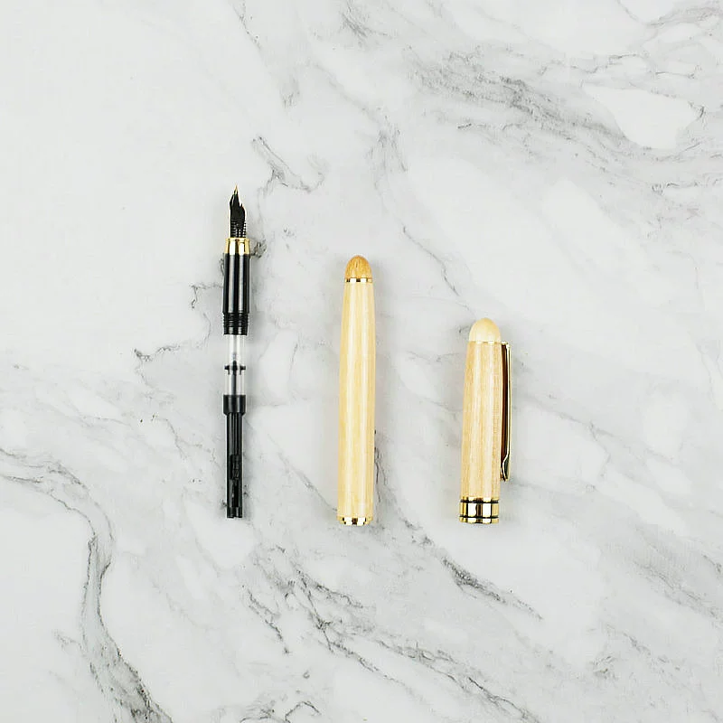 Smooth wooden handheld rollerball pen, wholesale, Birthday gift