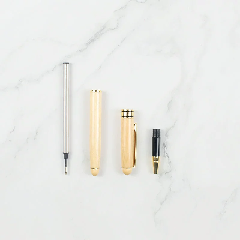 Smooth wooden handheld rollerball pen, wholesale, Birthday gift