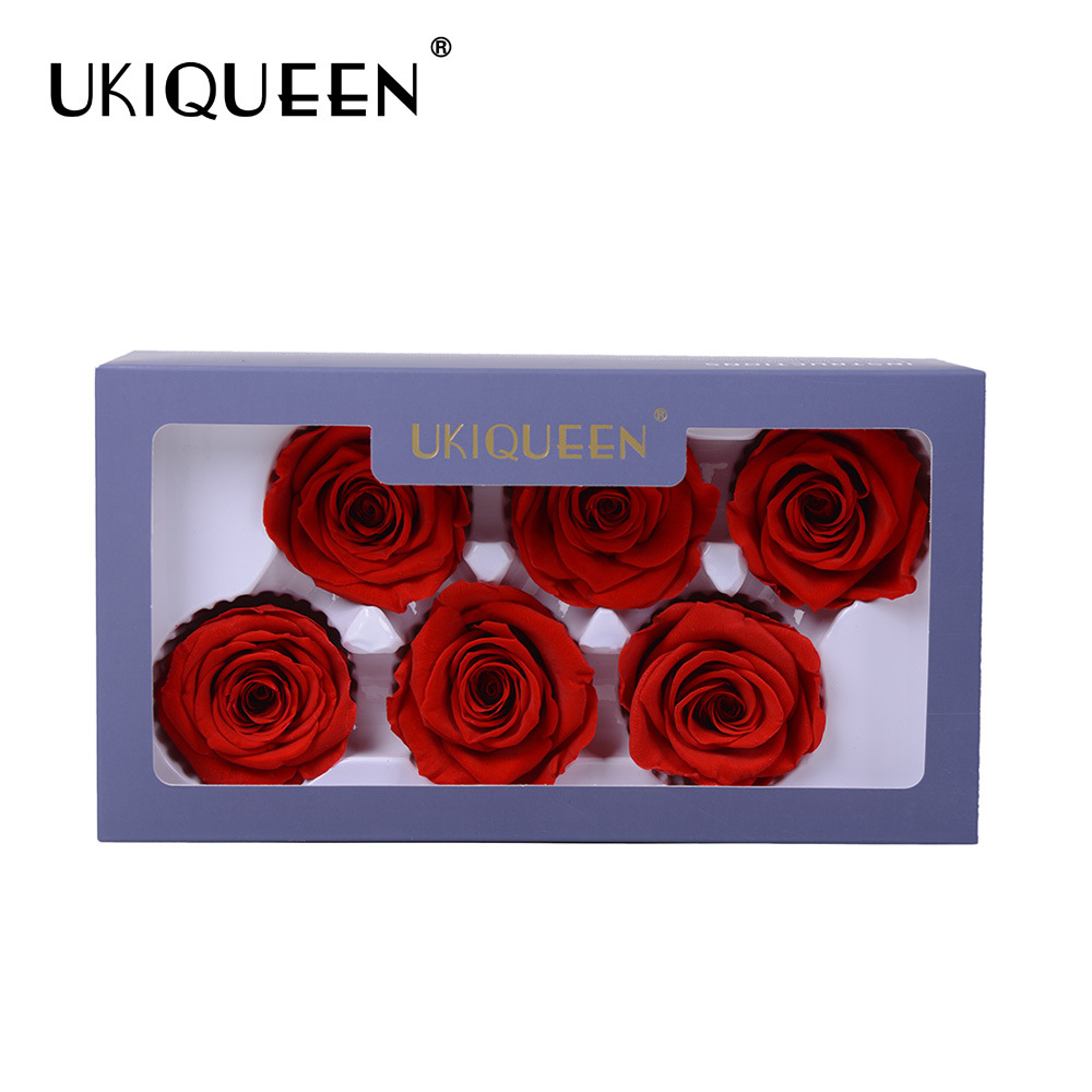 Yunnan Yongsheng flor 5-6A grado CM 6 piezas de Eternal Rose al por mayor accesorios de flores frescas cabeza de rosa