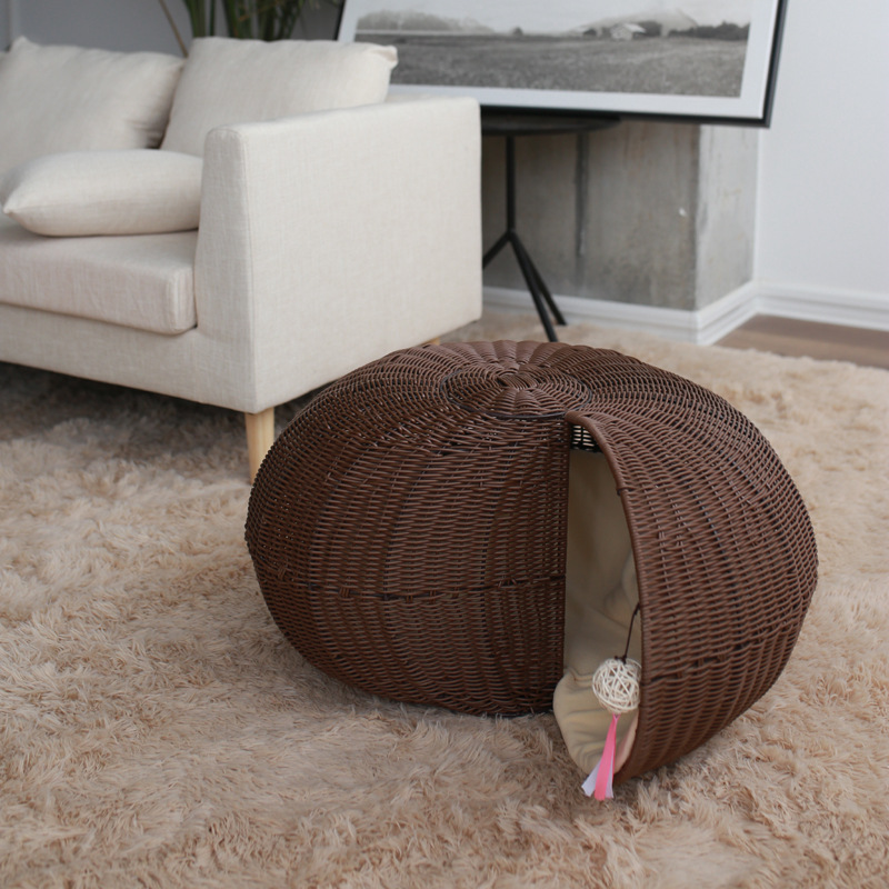 Verano gato hamaca gato suministros gato jaula gato cama gato Villa gato rasguño tablero tejido a través de Tianzhu ratán gato escalada marco gato nido