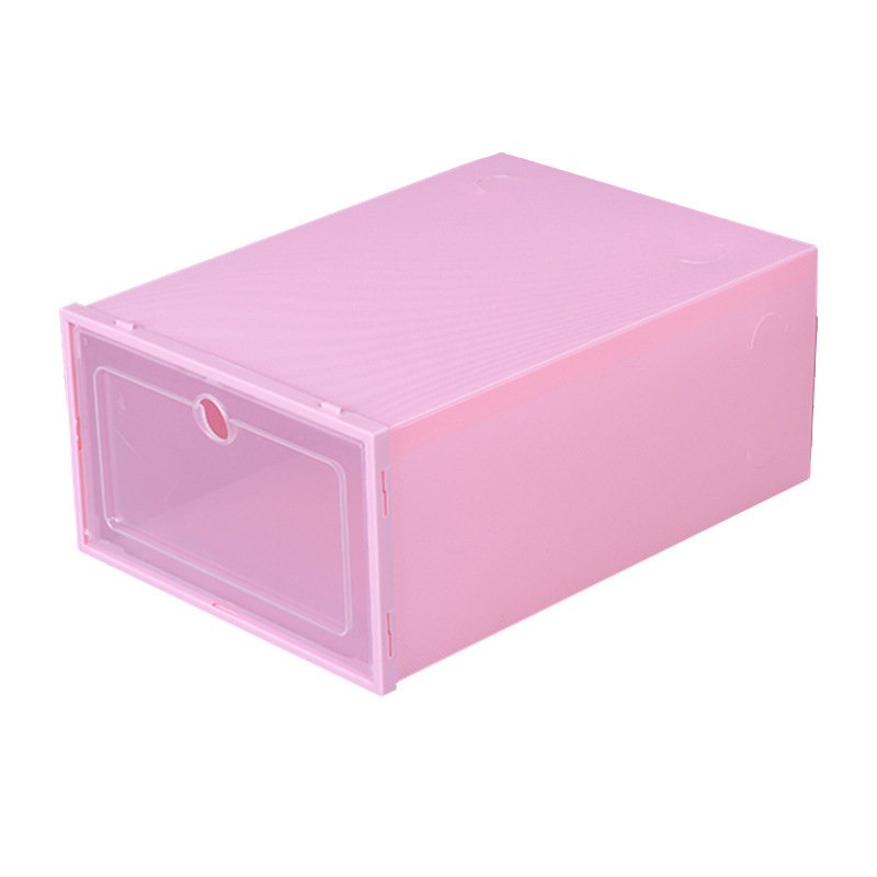 Caja de almacenamiento caja de zapatos engrosada plástico transparente grandes zapatos Flip cajón a prueba de polvo caja de zapatos simple Zapatero gabinete de zapatos