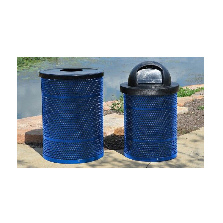 公园户外冲孔垃圾桶小区环保分类垃圾箱定制环卫美式别墅垃圾桶