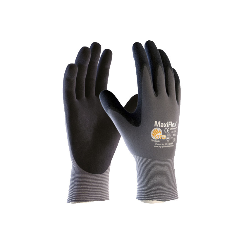 ATG maxiflex 手套34-874手套 超细发泡丁腈无缝编织尼龙莱卡手套
