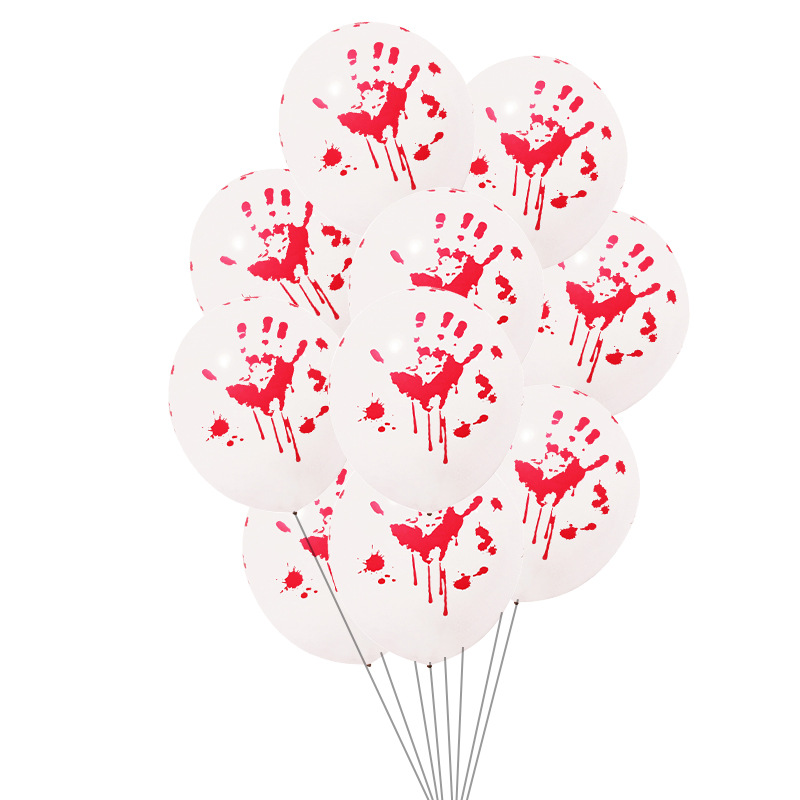 Halloween globo decoración fantasma cráneo calabaza murciélago impresión látex 12 pulgadas globo de Halloween