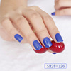 Comfortable short nail stickers for manicure, multicoloured fake nails, city style, ready-made product