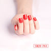 Comfortable short nail stickers for manicure, multicoloured fake nails, city style, ready-made product