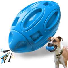 Amazon Voice Rubber Football Dog Toy Ball High Quality Bite Resistant Squeaky Dog Ball Chew Ball