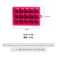 Silicone Ice Tray 15 Slots Square with Lid Ice Mold Home Freezer Ice Cube Tray Ice Cube Mold Wholesale