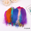 Spot supply 18 color goose hair color feathers DIY jewelry material dyed large floating feathers wholesale