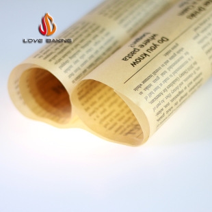 Meijiekang American retro baking paper silicone oil paper kitchen oil-proof paper can have different sizes and patterns