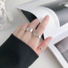 Brand ring stainless steel, silver glossy minimalistic accessory hip-hop style for beloved, Korean style, light luxury style, simple and elegant design