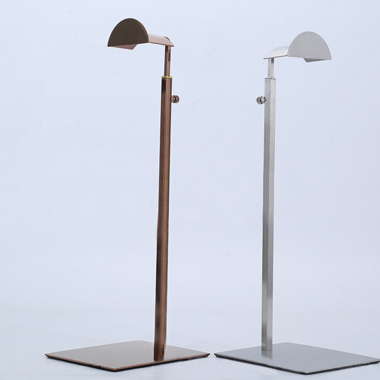 商场店面陈列架皮包收纳不锈钢展示架量大可激光logo可调节挂包架