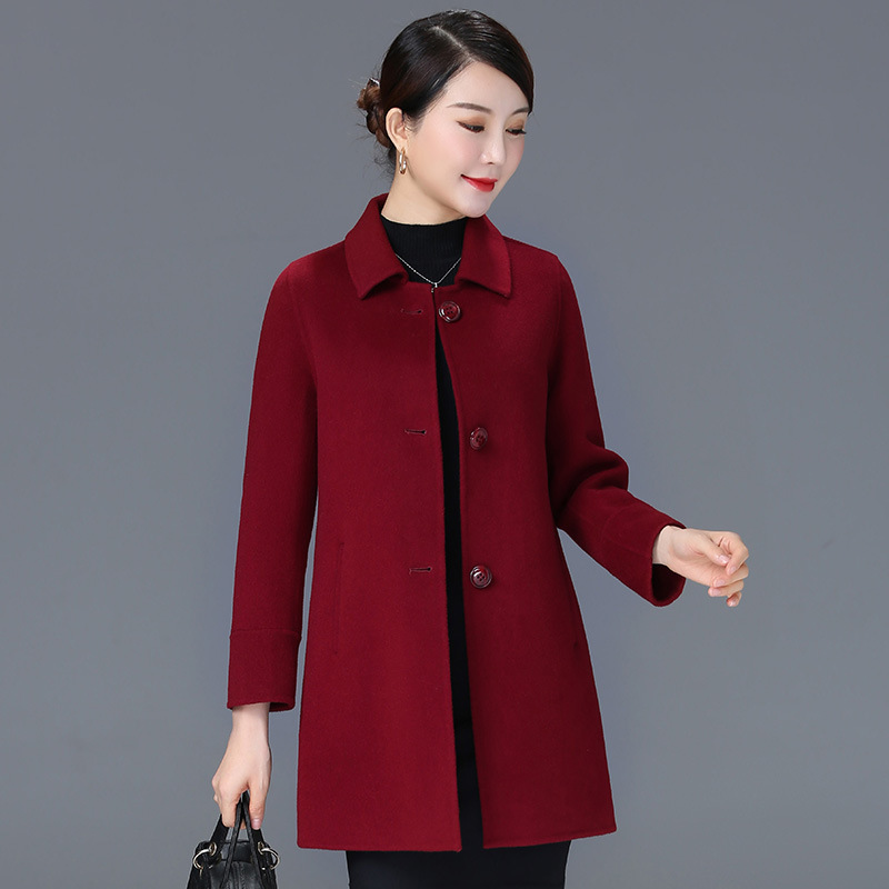 Double-Sided Wool Outwear for Women 2024 Autumn and Winter Off-Season New Woolen Outwear, Fashionable Casual Popular Woolen Outwear