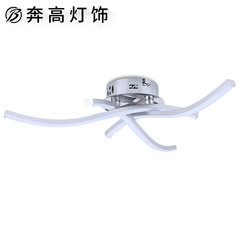 跨境吸頂燈北歐現代簡約條形天花燈線形創意燈飾 led三叉波浪燈具