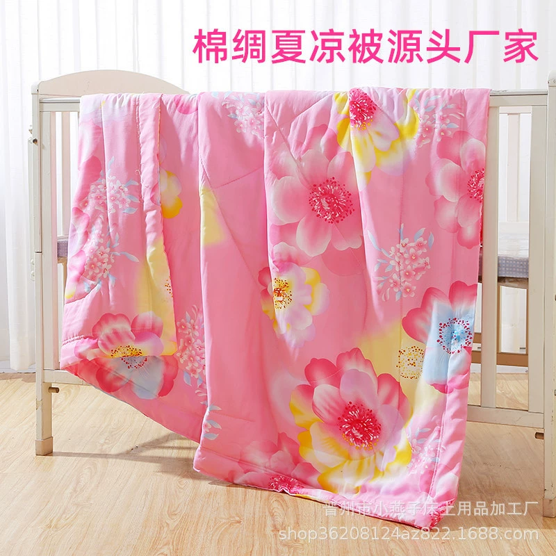 Оптовая Продажа с фабрики искусственный хлопок летнее прохладное одеяло детское хлопковое шелковое прохладное летнее одеяло моющееся одиночное ледяное одеяло для кондиционирования воздуха лето