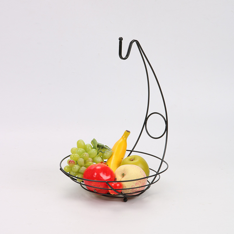 Cesta de fruta de hierro de estilo europeo moda creativa cesta de almacenamiento de frutas drenaje escritorio rack de almacenamiento sala de estar cesta de frutas