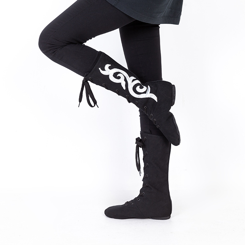 Nuevo estilo Sitang zapatos de baile de fondo suave para hombres y mujeres botas de baile mongol botas de baile étnico yoga danza aeróbica gimnasia Xizanga