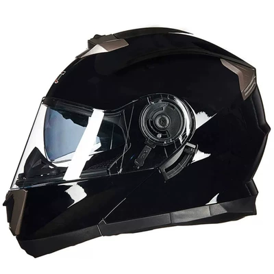 Warm Anti-fog Full Helmet, Motosiklet kaskı (dəbilqə) - bright-black-m