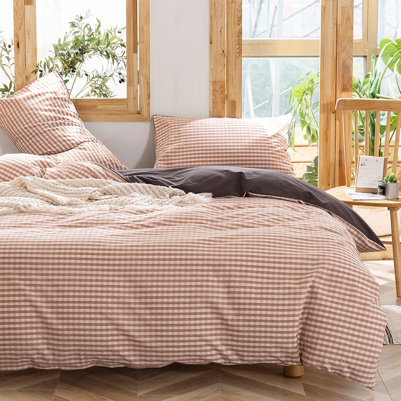 New Autumn And Winter Washed Four-piece Bedding Set, Home Textile Pure Cotton 1.5m Duvet Cover, Single Three-piece Set_voghion.com