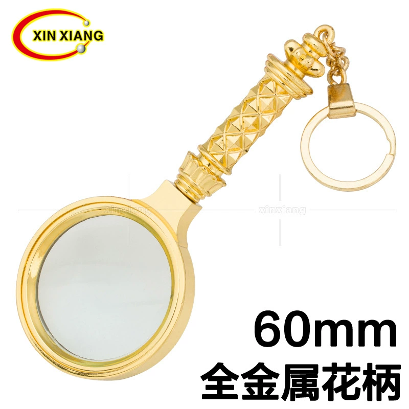 Брелок с резной ручкой из цинкового сплава, увеличительное стекло для пожилых людей, для чтения и чтения, мобильный телефон, наука на открытом воздухе