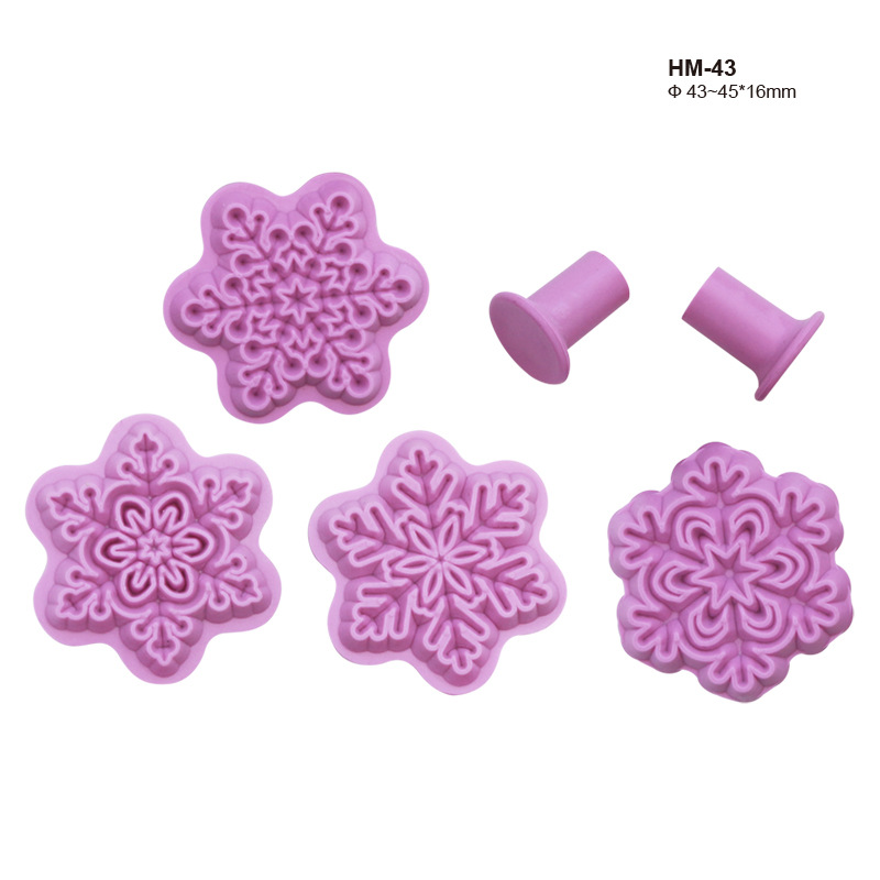 Navidad alce amor copo de nieve pez pequeño molde de flor horneada a presión pastel de fondant molde de galletas de bricolaje