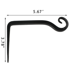 5.67-inch minimalist wall-mounted iron folding hook basket hanger fixed with self-tapping screws, S-shaped