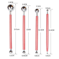 4-Pronged Imprint Pens & Steel Ball Pen Set: Nail Art Tools, Baking Accessories, and Round Sticks—Direct Supply