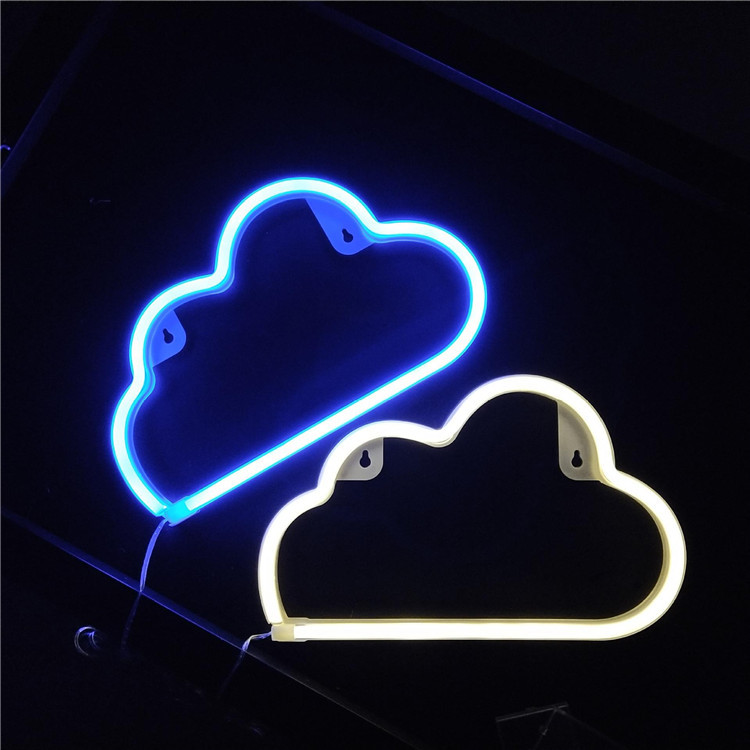 Fabricante nueva luz de neón LED con nubes de relámpagos planeta modelado luz Amor amor corazón Arco Iris Navidad luz de la noche