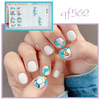 Cartoon matte nail stickers, waterproof fake nails for nails, new collection, with little bears