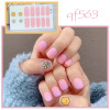 Cartoon matte nail stickers, waterproof fake nails for nails, new collection, with little bears