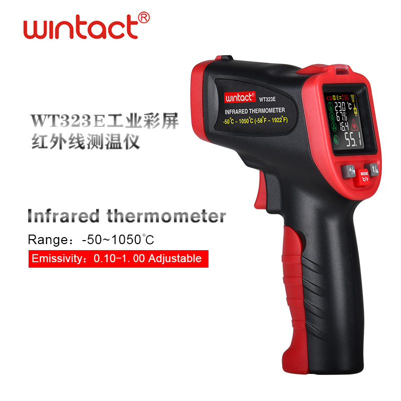 汇天益WT323E彩屏热电偶环形激光红外测温仪Infrared temperature