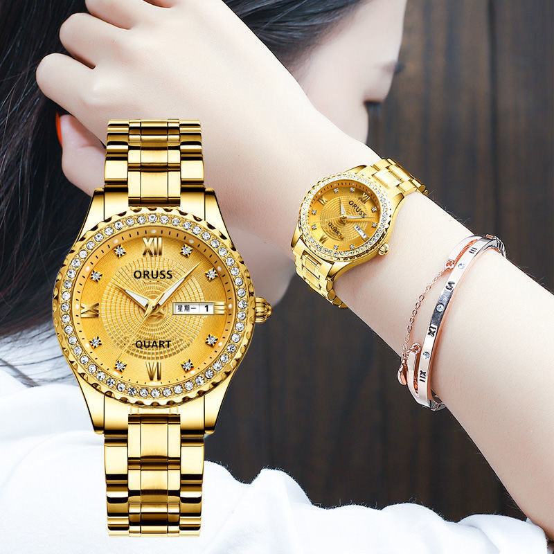 Swiss Brand Automatic Movement Watch Luminous Calendar Watch Men's Korean Couple Non-mechanical Female Student Waterproof