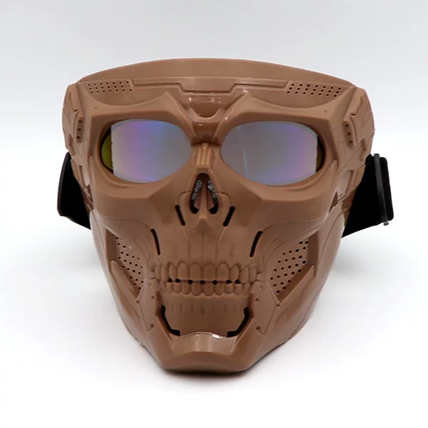 Ghost Head Skull Mask, Retro Goggles, Motorcycle Goggles, Windproof, Sandproof and Uv-Resistant Cycling Goggles