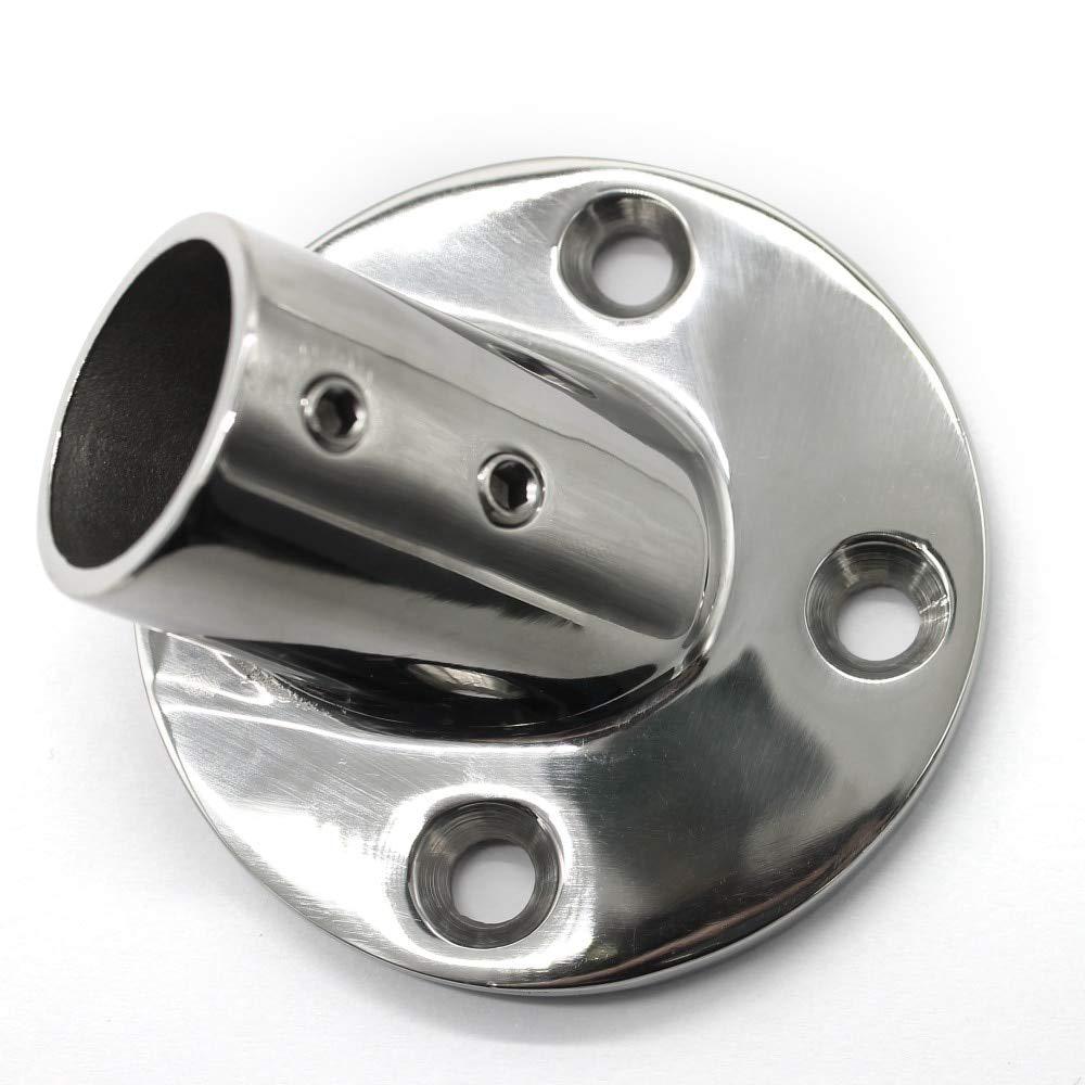 不锈钢圆形30度45度60度90度管座 船用固定底座 游艇遮阳棚配件