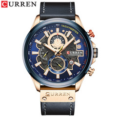 Curren/Carren New Model 8380 Men's Watch Water-Resistant Quartz Multifunction Men's Watch Calendar Strap Watch