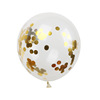 Round transparent nail sequins, balloon, evening dress, golden multicoloured latex decorations contains rose, 12inch