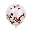 Round transparent nail sequins, balloon, evening dress, golden multicoloured latex decorations contains rose, 12inch