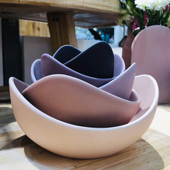 Nordic Lotus Bowl Entrance Desktop Storage Ornaments Entrance Door Shoe Cabinet Key Creative Soft Decoration