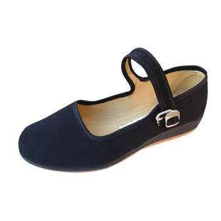 2024 Old Beijing Cloth Shoes Canvas Shoes Retro Square Dance Breathable Lazy Shoes Solid Color Hotel Etiquette Work Shoes